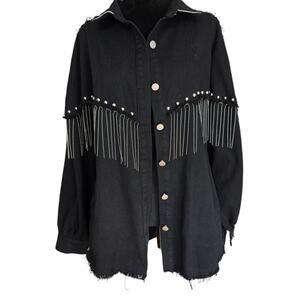 Chain Rivet Denium Jacket